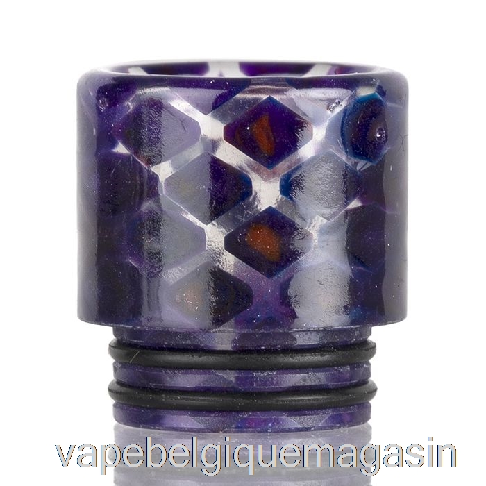 Vape Belgique 810 Drip Tip En Résine Transparente Peau De Serpent Violet Foncé